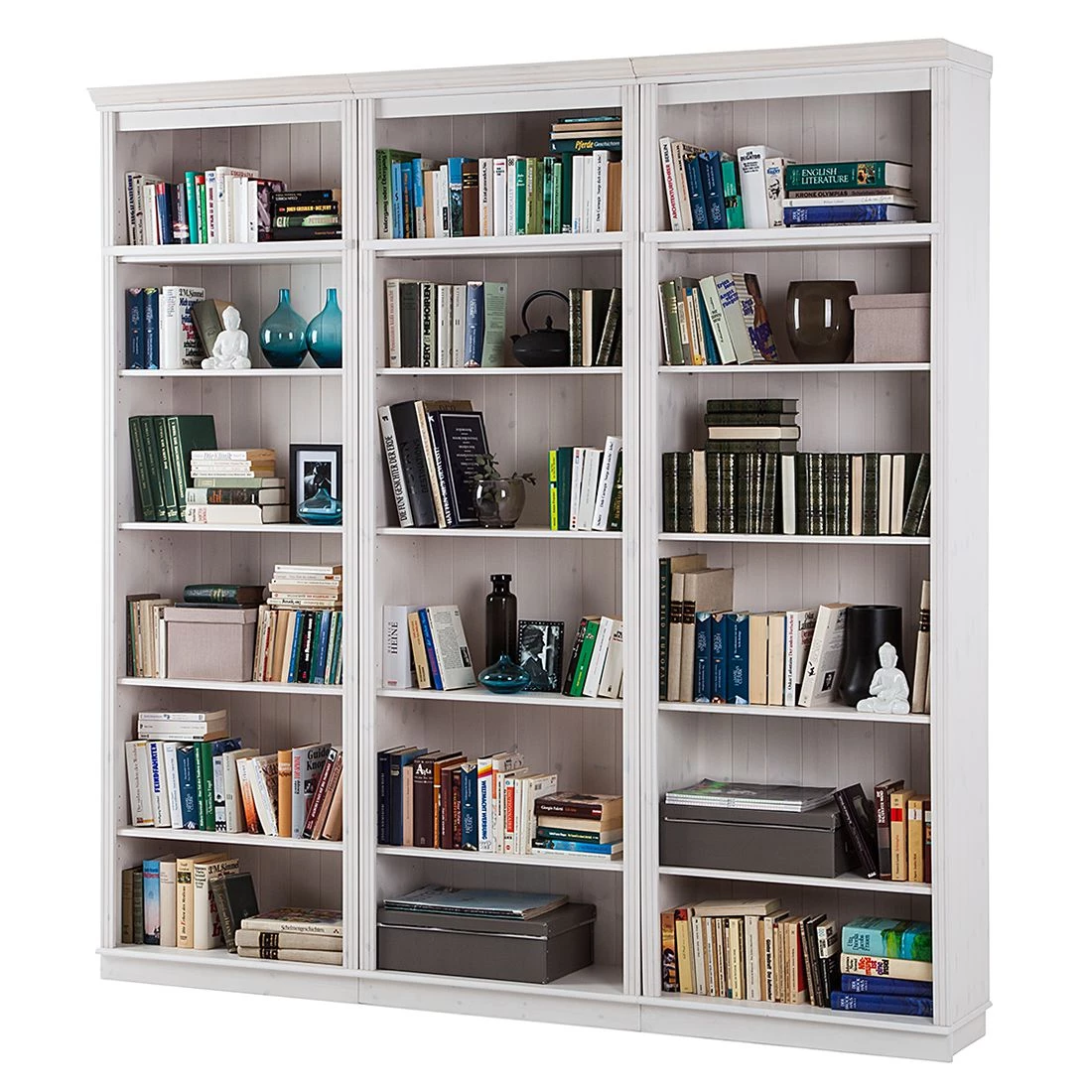 Maison Belfort Bibliothèque Lillehammer II - Pin massif - Epicéa blanc – Image 3