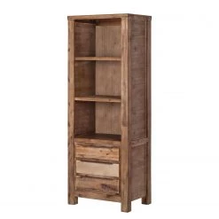 Red Living Étagère Akhatar - Partiellement en acacia massif - Acacia multicolore / Cendré