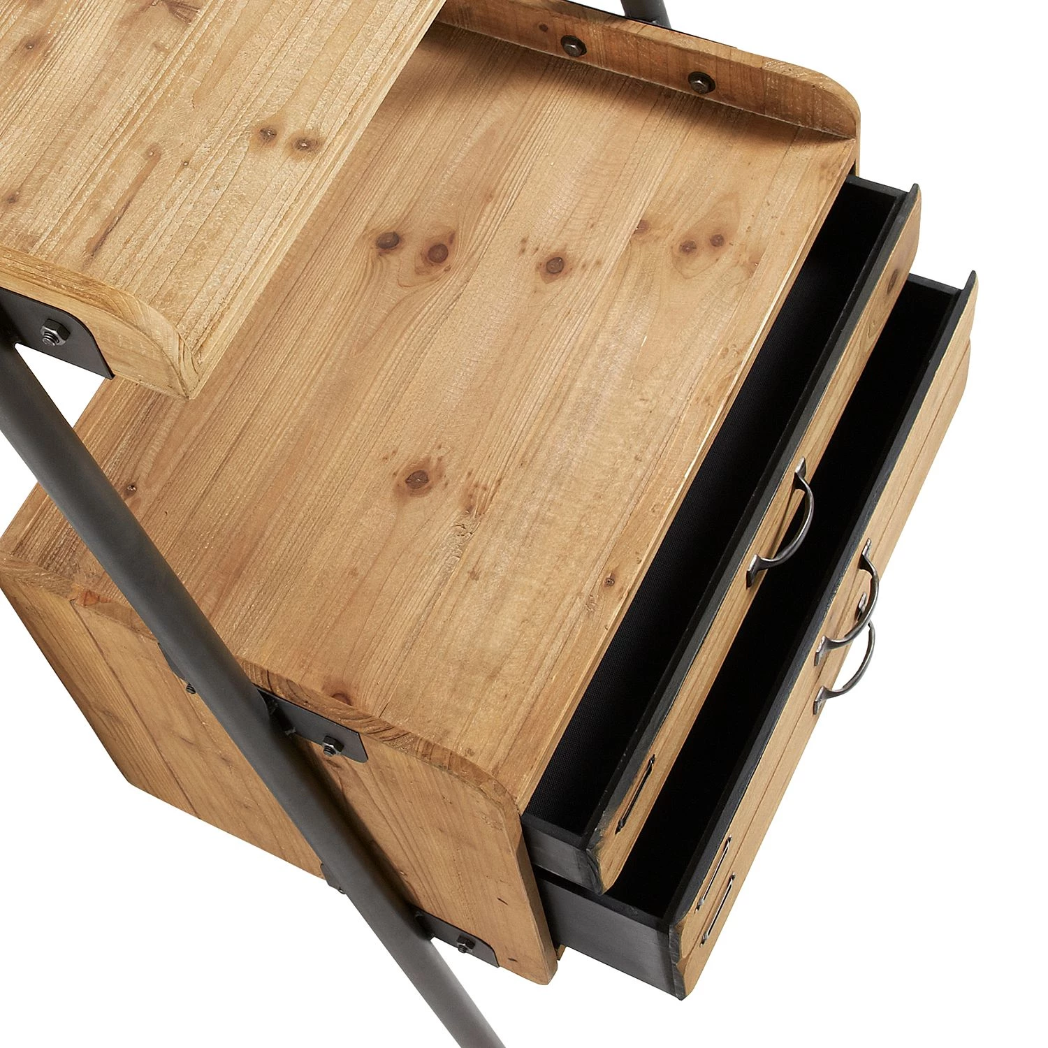 Ars manufacti Étagère Calafell I - Sapin massif / Fer - Sapin / Noir – Image 6