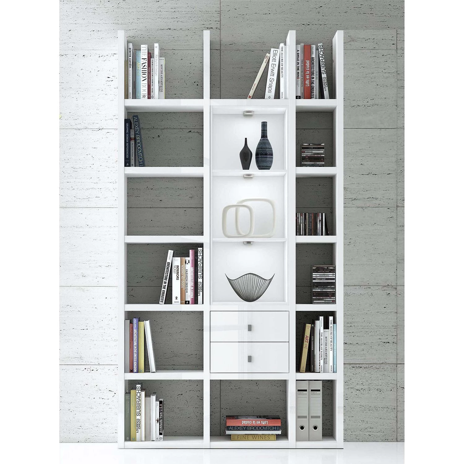 Loftscape Etagère Emporior III - Blanc brillant / Blanc - Avec éclairage – Image 4