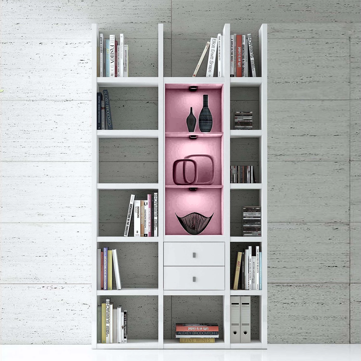 Loftscape Etagère Emporior III - Blanc brillant / Blanc - Avec éclairage – Image 2