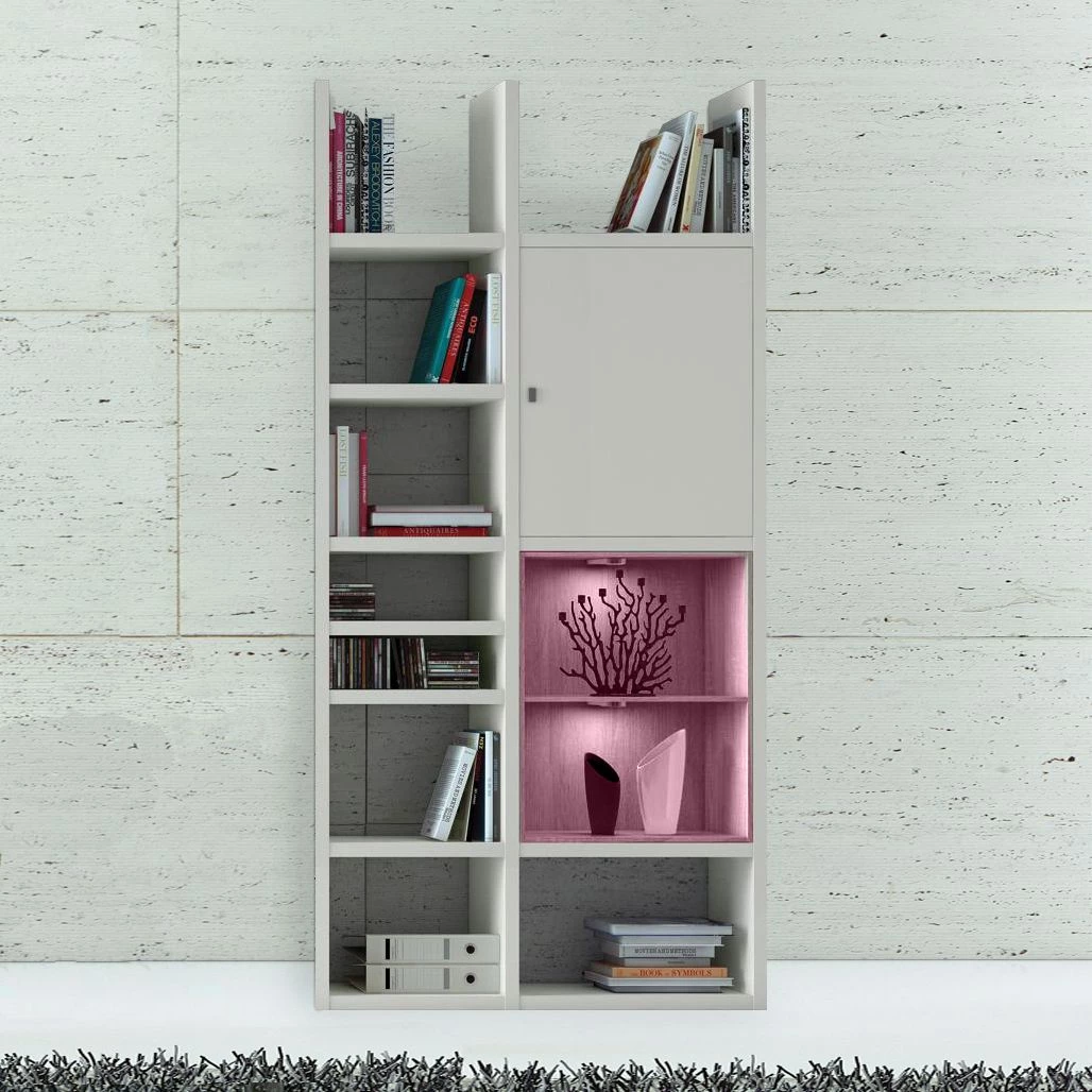 Loftscape Etagère Emporior IV - Blanc / Imitation chêne de Sonoma - Avec éclairage – Image 2