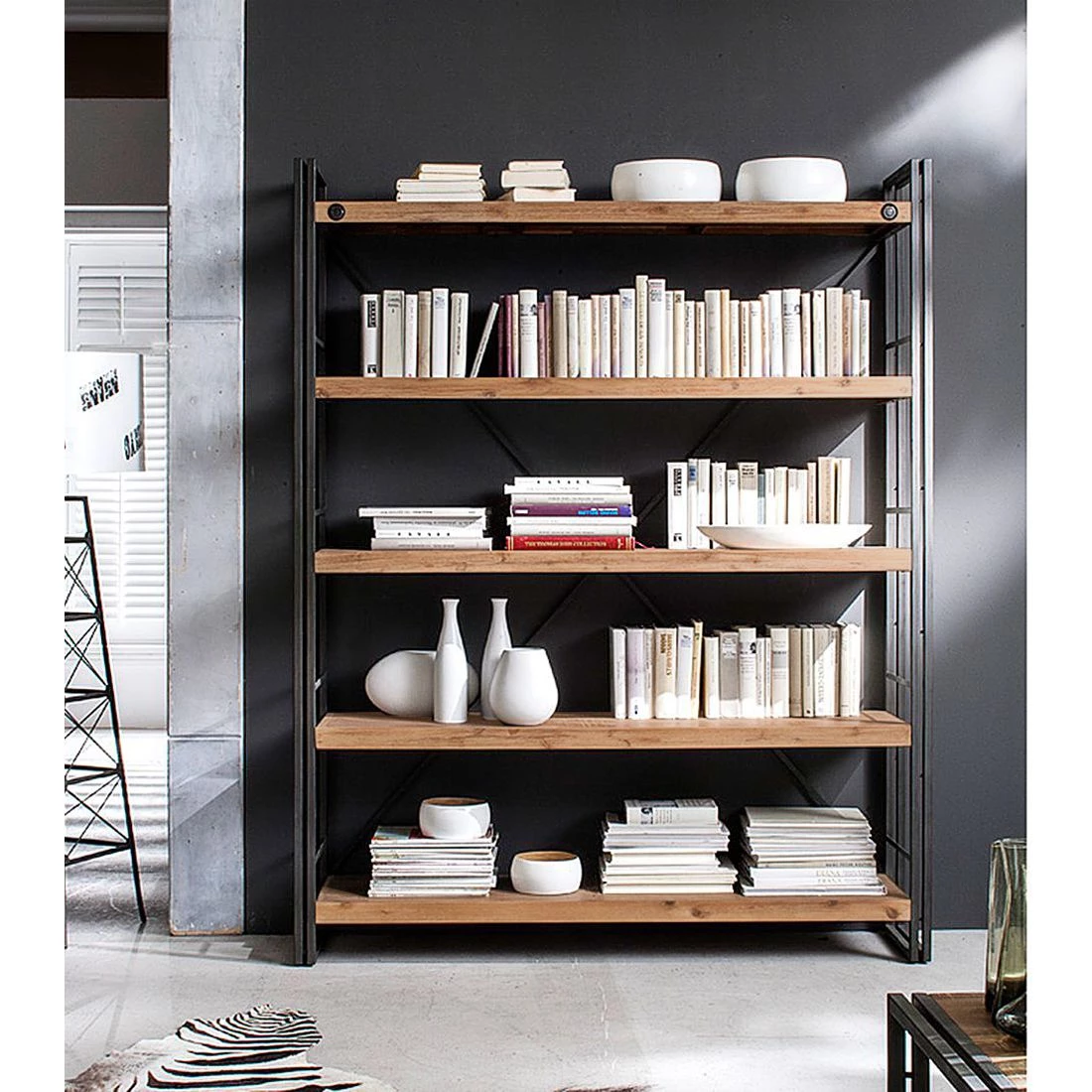 Ars manufacti Étagère Manchester II - Acacia massif / Métal – Image 3