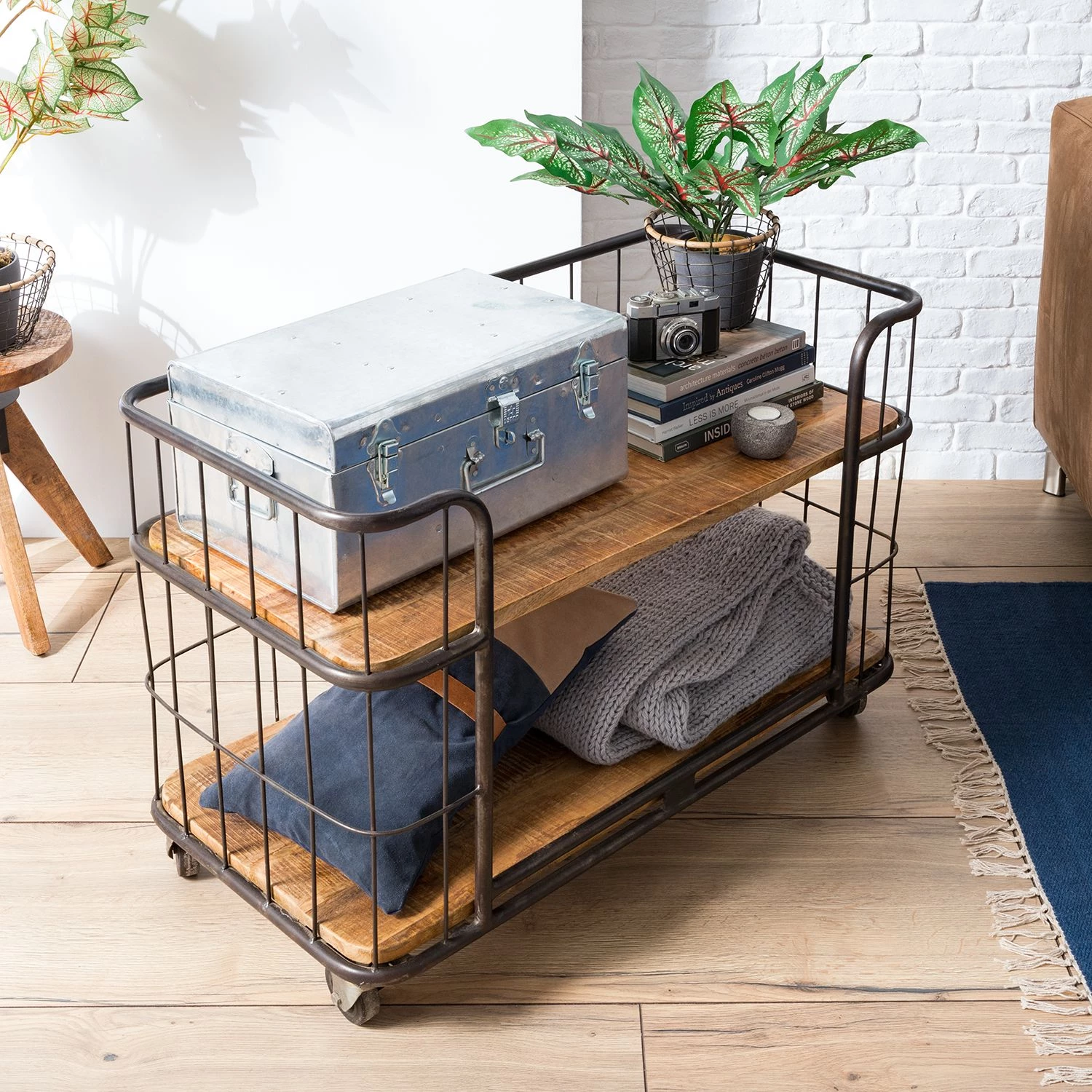 Ars manufacti Étagère Namber II - Manguier massif / Métal - Manguier / Noir – Image 5