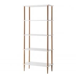 Mørteens Étagère Opalanka - Partiellement en chêne massif - Blanc / Chêne