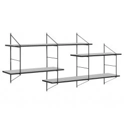 Mørteens Étagère Oxbow I - Paulownia massif / Métal - Paulownia Noir