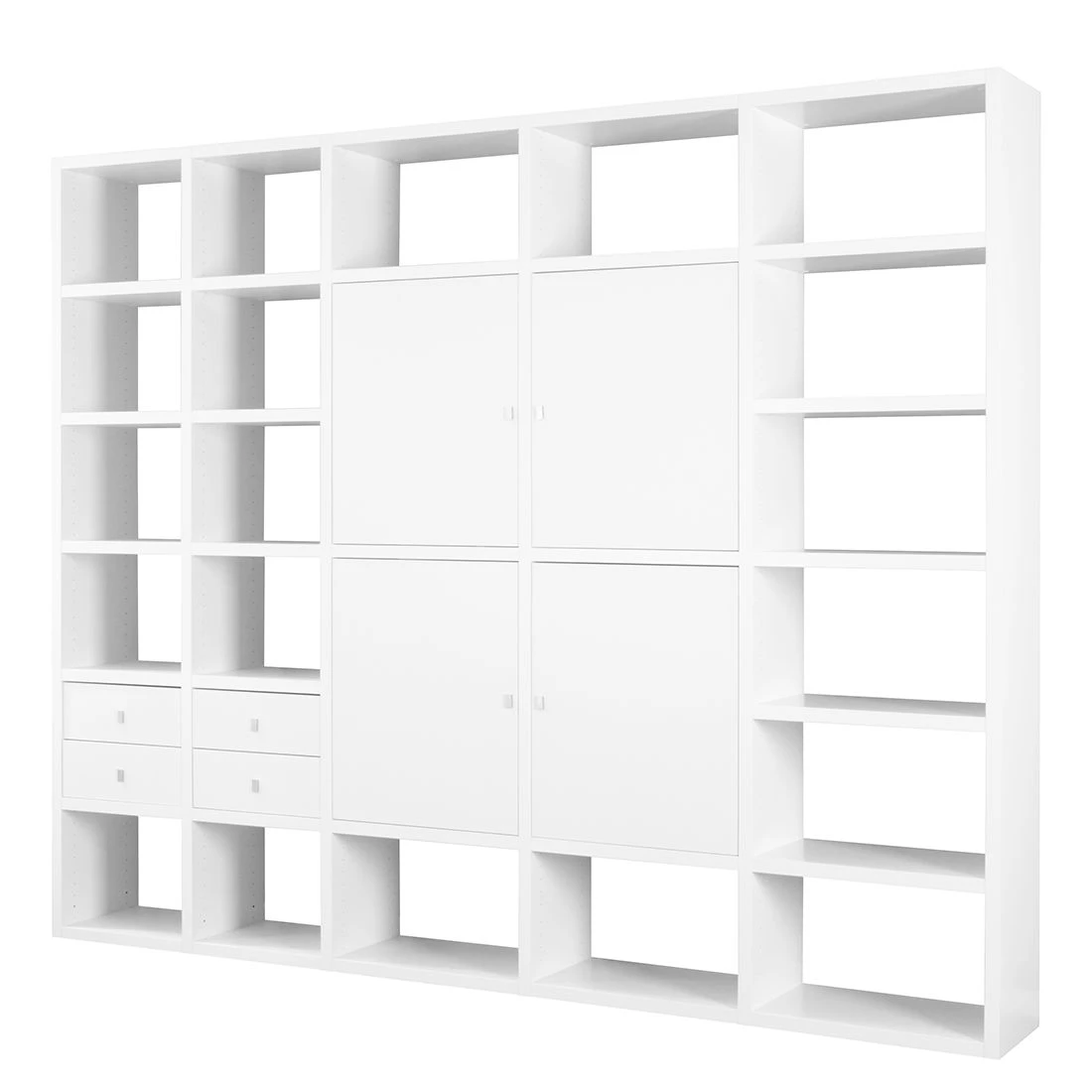 Loftscape Ensemble meuble TV Empire III - Blanc - 4 portes / 4 tiroirs