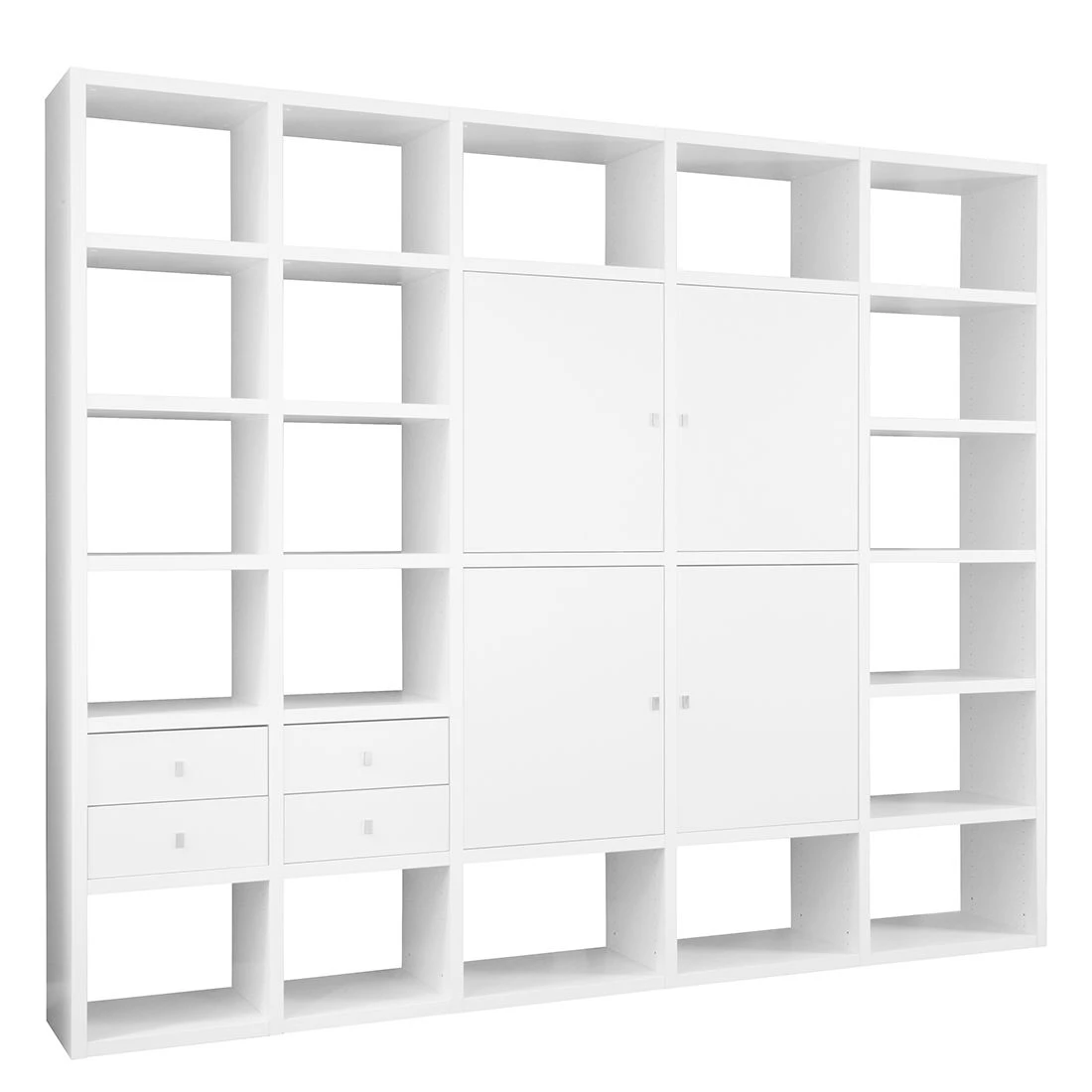 Loftscape Ensemble meuble TV Empire III - Blanc - 4 portes / 4 tiroirs – Image 4