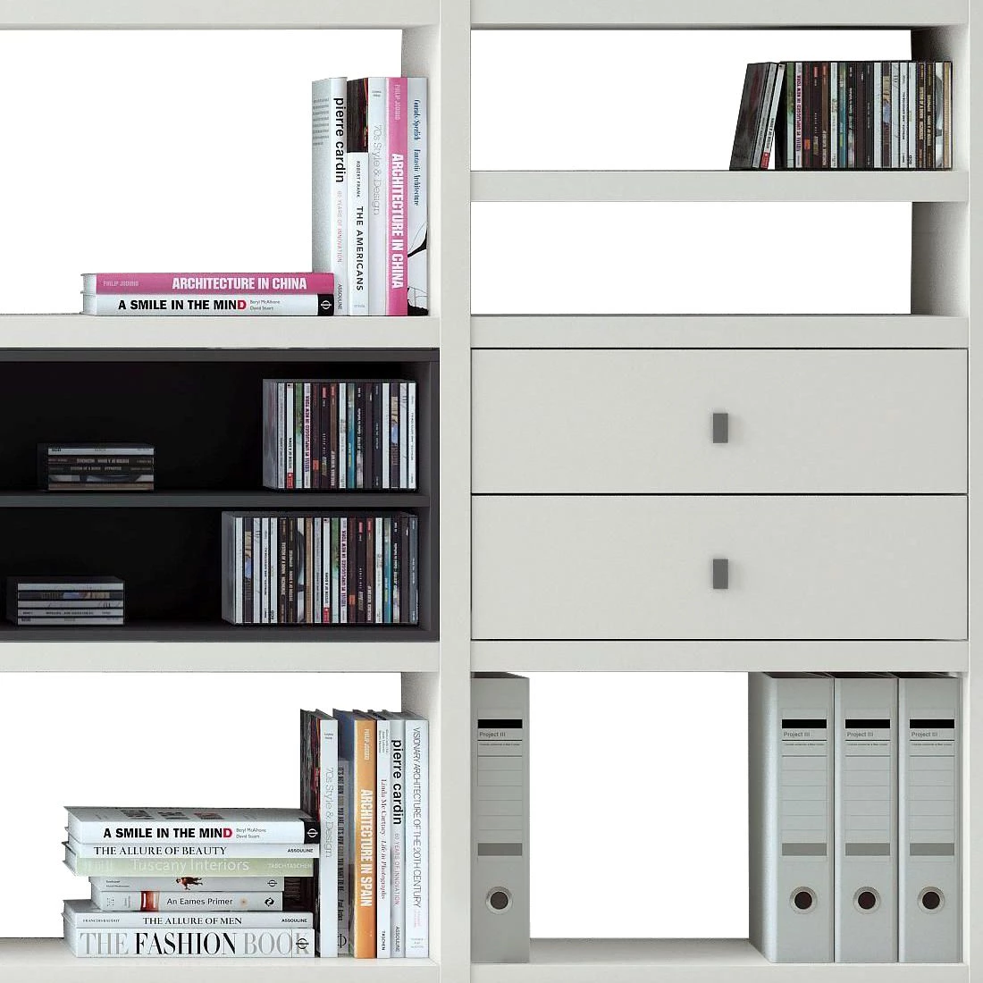 Loftscape Etagère XL Emporior II - Blanc / Noir - Avec éclairage – Image 5