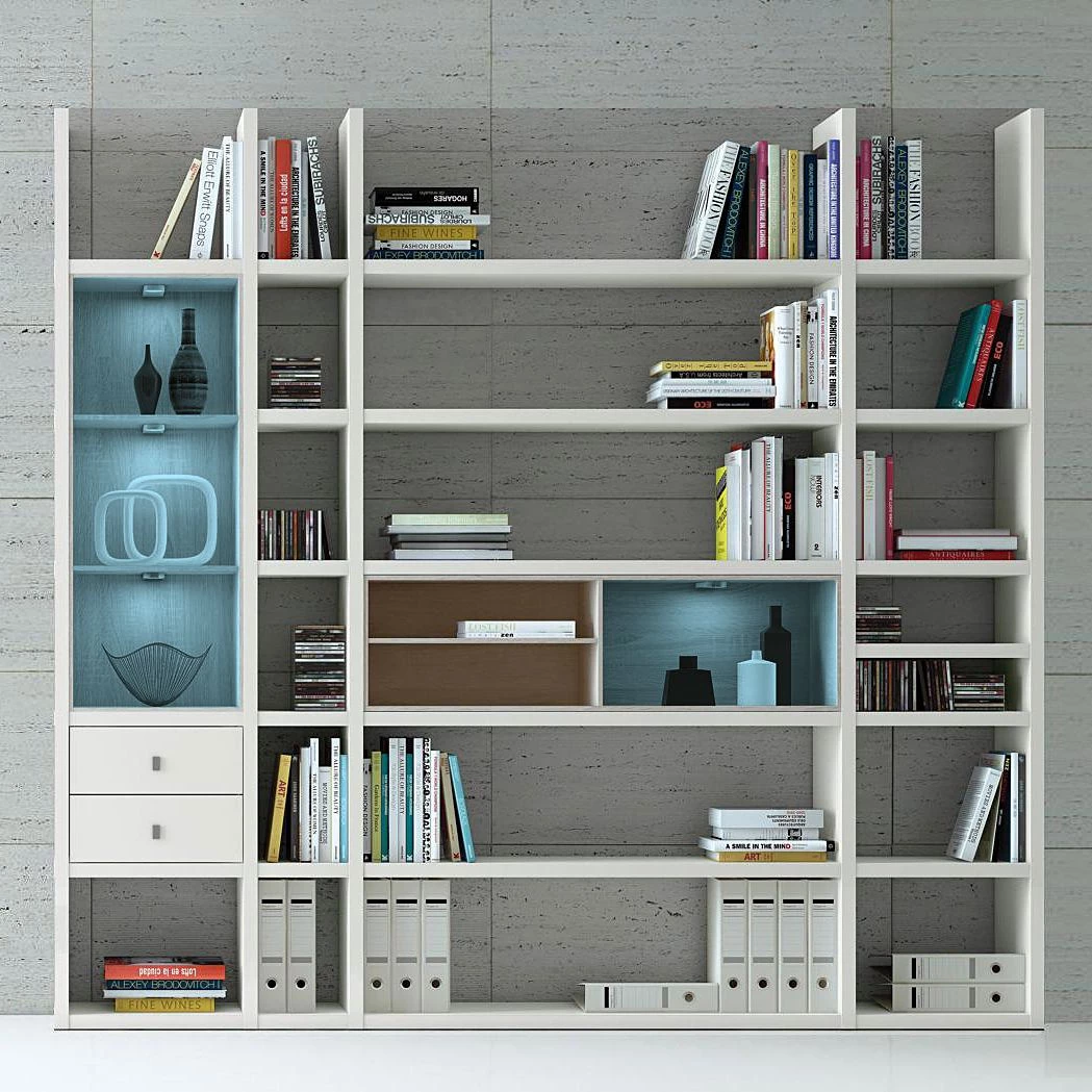 Loftscape Etagère XL Emporior IIl.a - Blanc / Imitation chêne de Sonoma - Avec éclairage – Image 3