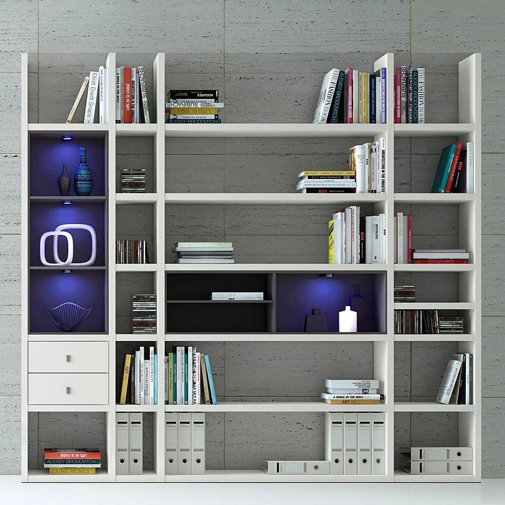 Loftscape Etagère XL Emporior lII.A - Blanc / Noir - Avec éclairage – Image 3