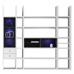 Loftscape Etagère XL Emporior lII.A - Blanc / Noir - Avec éclairage