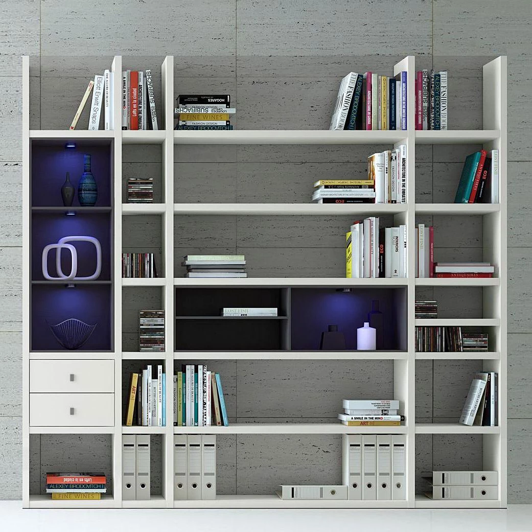 Loftscape Etagère XL Emporior lII.A - Blanc / Noir - Avec éclairage – Image 4