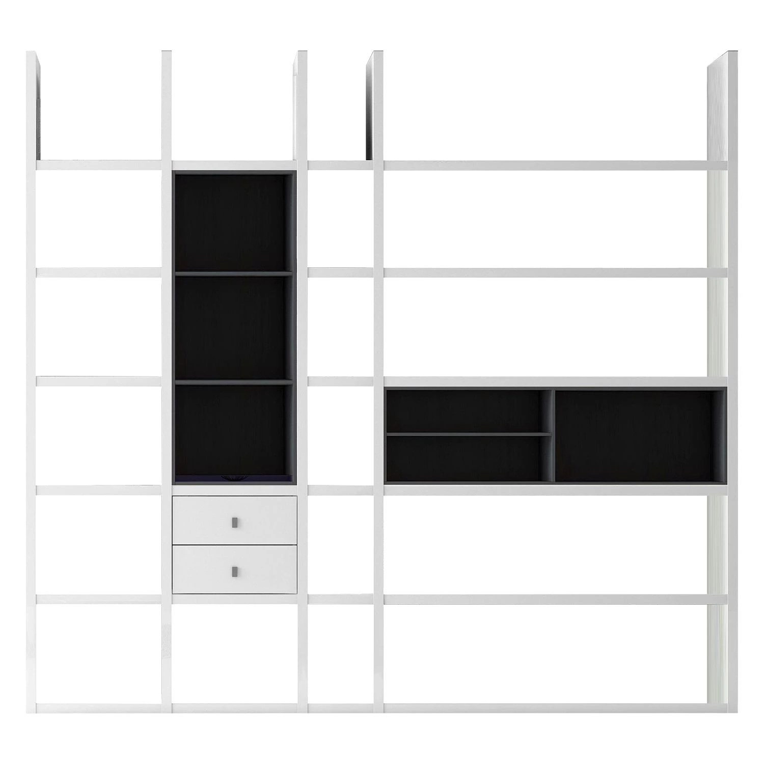 Loftscape Etagère XL Emporior lII.B - Blanc / Noir - Sans éclairage