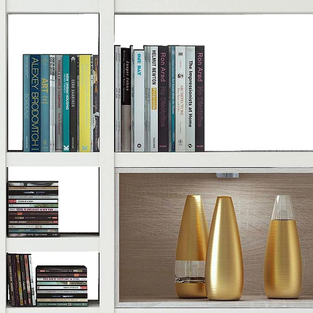 Loftscape Etagère XXL Emporior III - Blanc / Imitation chêne de Sonoma - Avec éclairage – Image 5