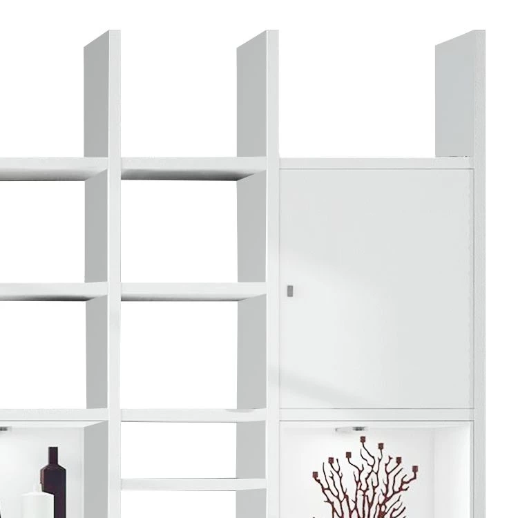 Loftscape Etagère XXL Emporior lV.B - Blanc brillant / Blanc - Avec éclairage – Image 5