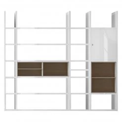 Loftscape Etagère XXL Emporior l.B - Blanc brillant / Imitation chêne de Sonoma - Sans éclairage