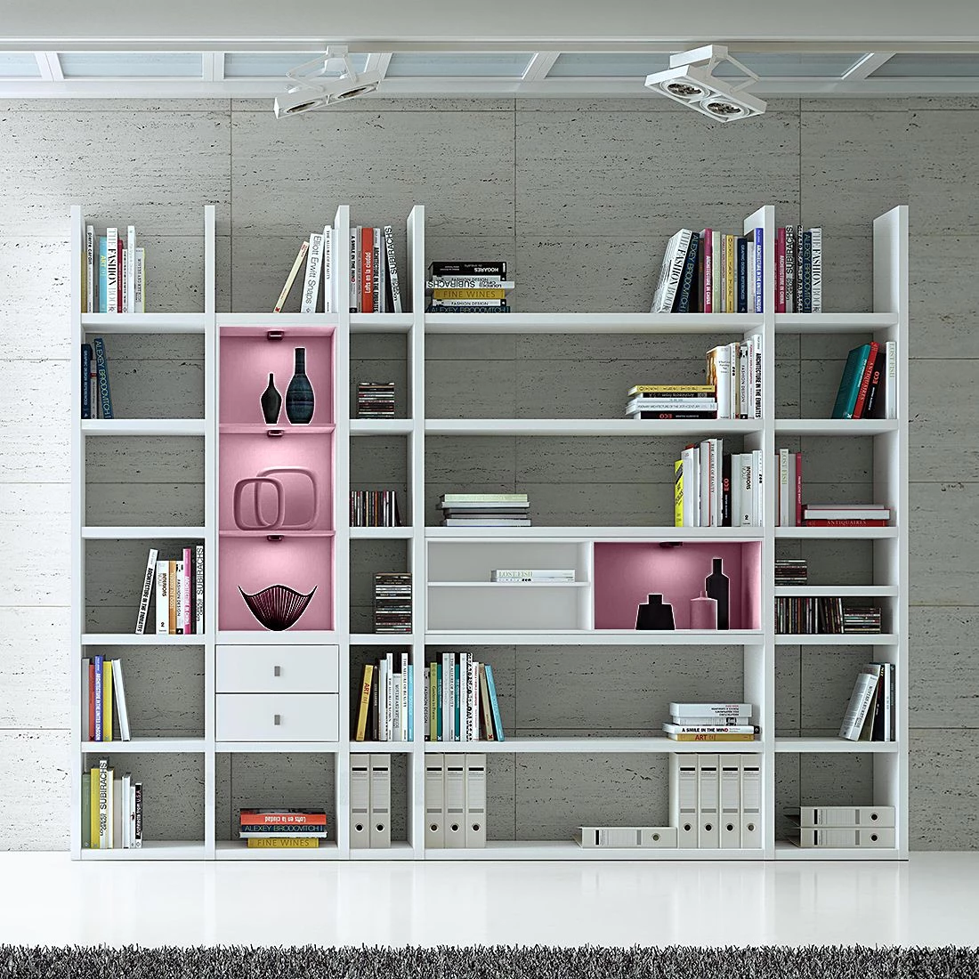 Loftscape Etagère XXL Emporior VII - Blanc - Avec éclairage – Image 2